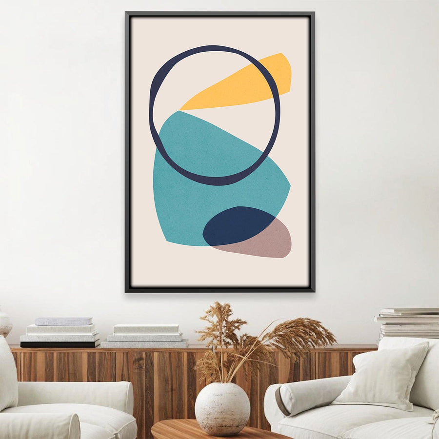 Abstract Shapes XII Canvas Art Clock Canvas