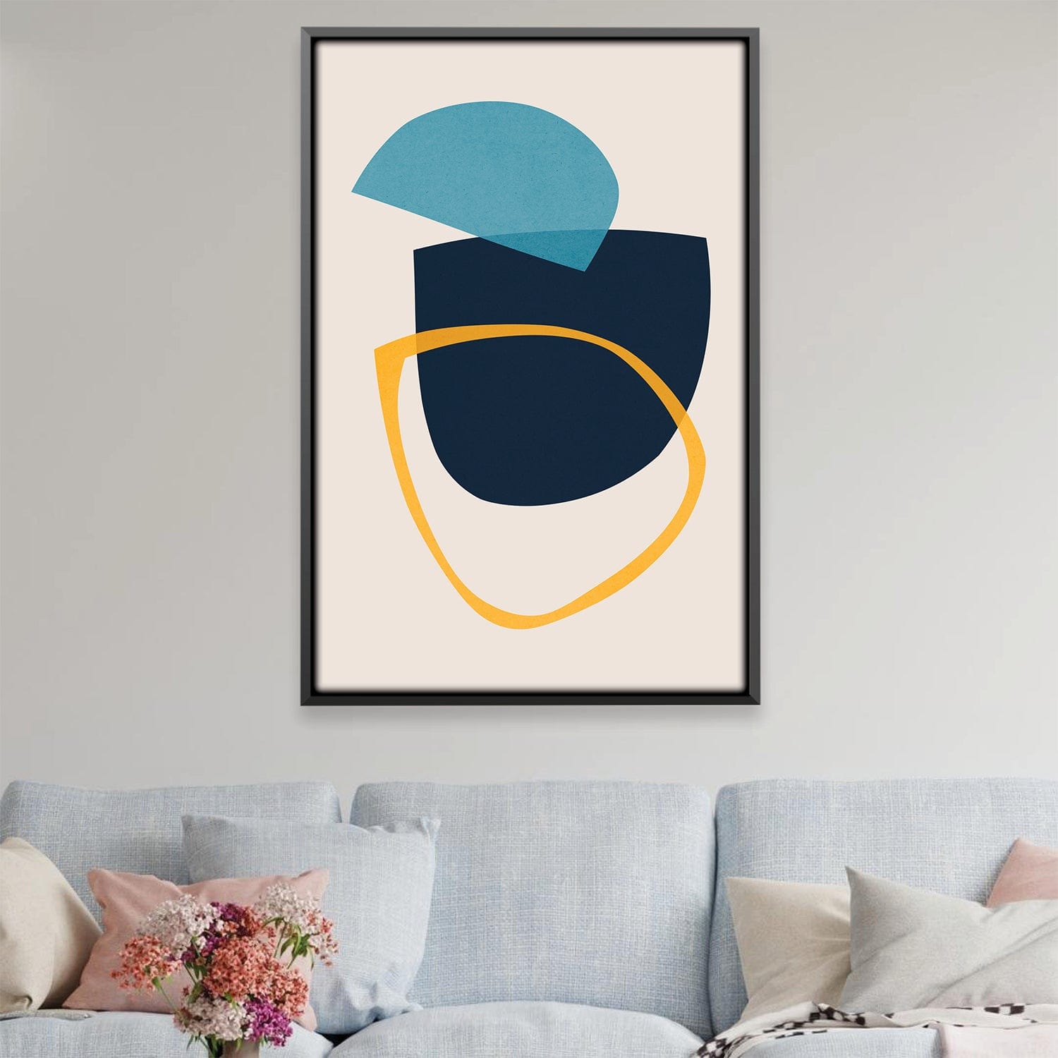 Abstract Shapes XIII Canvas Art Clock Canvas