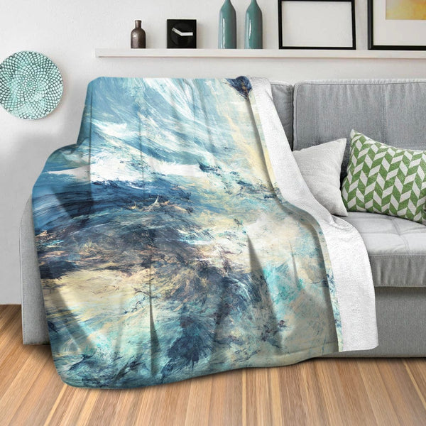 Abstract Skies A Blanket Blanket Clock Canvas