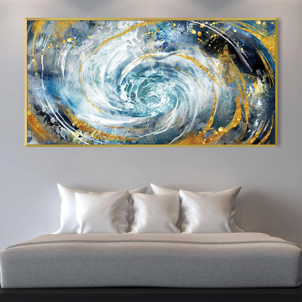 Abstract Spiral Canvas Art Clock Canvas