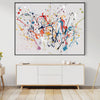 Abstract Splatter Easy Build Frame Art Easy Build Frame & Fabric Print / 40 x 30in Clock Canvas