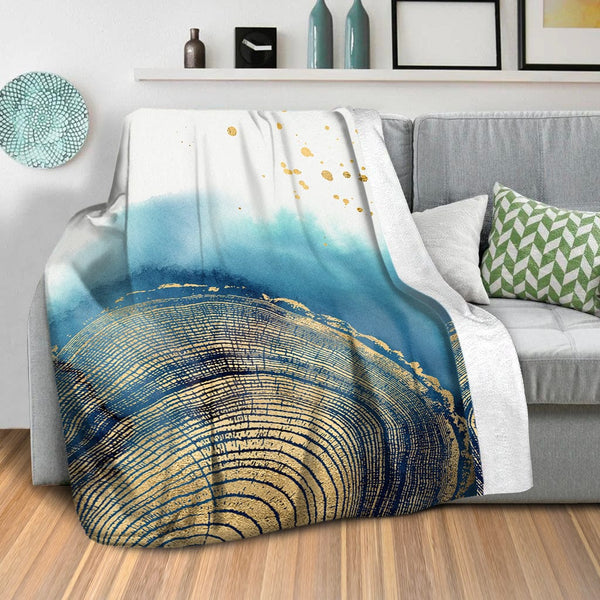 Abstract Stump A Blanket Blanket Clock Canvas