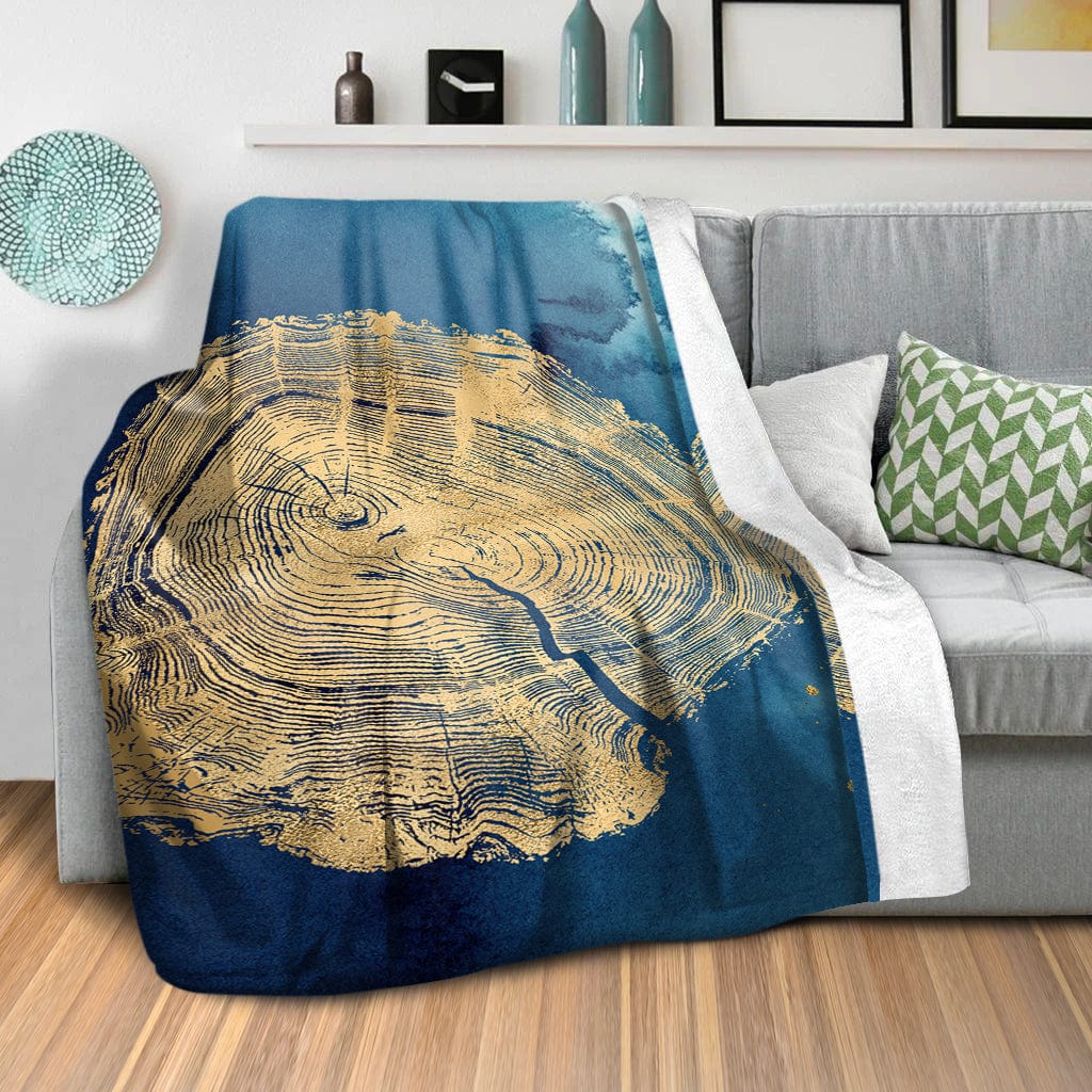 Abstract Stump B Blanket Blanket Clock Canvas