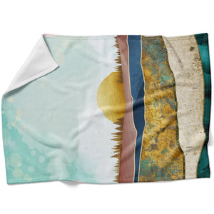 Abstract Sunsets A Blanket Blanket 75 x 100cm Clock Canvas