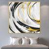 Abstract Swirls Canvas Art Clock Canvas
