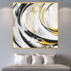 Abstract Swirls Canvas Art Clock Canvas