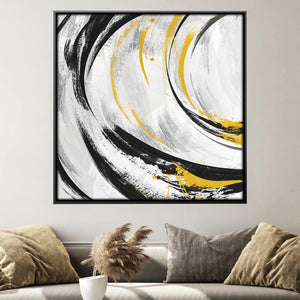Abstract Swirls Canvas Art Clock Canvas