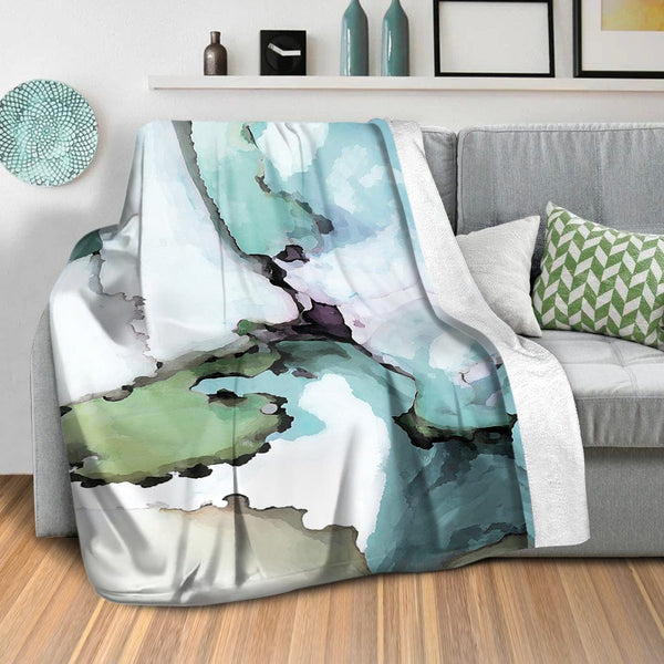 Abstract Verte B Blanket Blanket Clock Canvas