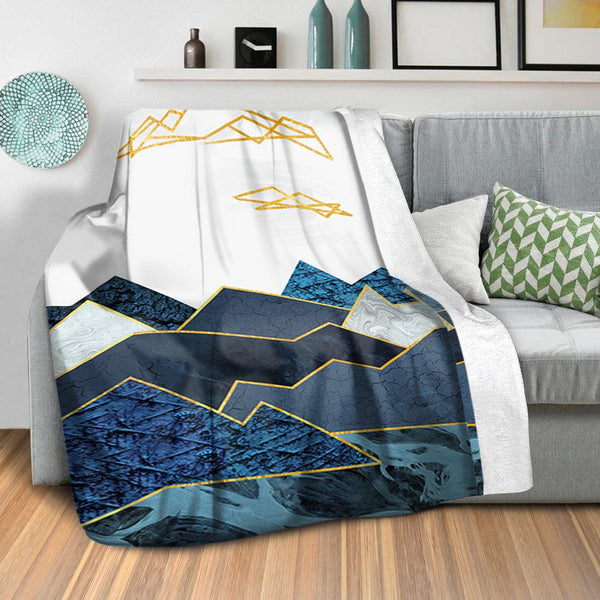 Abstract Waterfall Blanket Blanket Clock Canvas