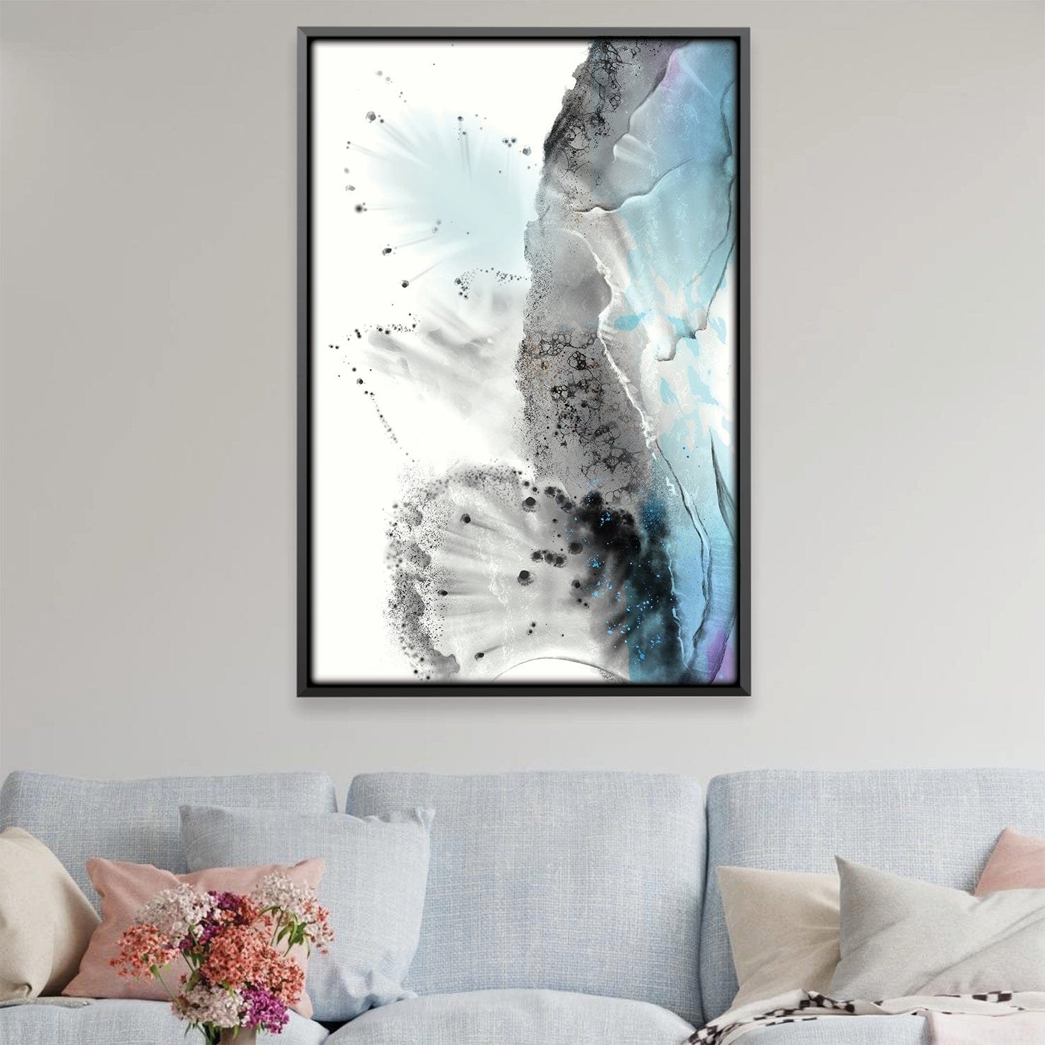 Abstract Wing Canvas Art Clock Canvas