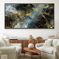 Abstracted Mapped Canvas Art 50 x 25cm / Rolled Prints Clock Canvas