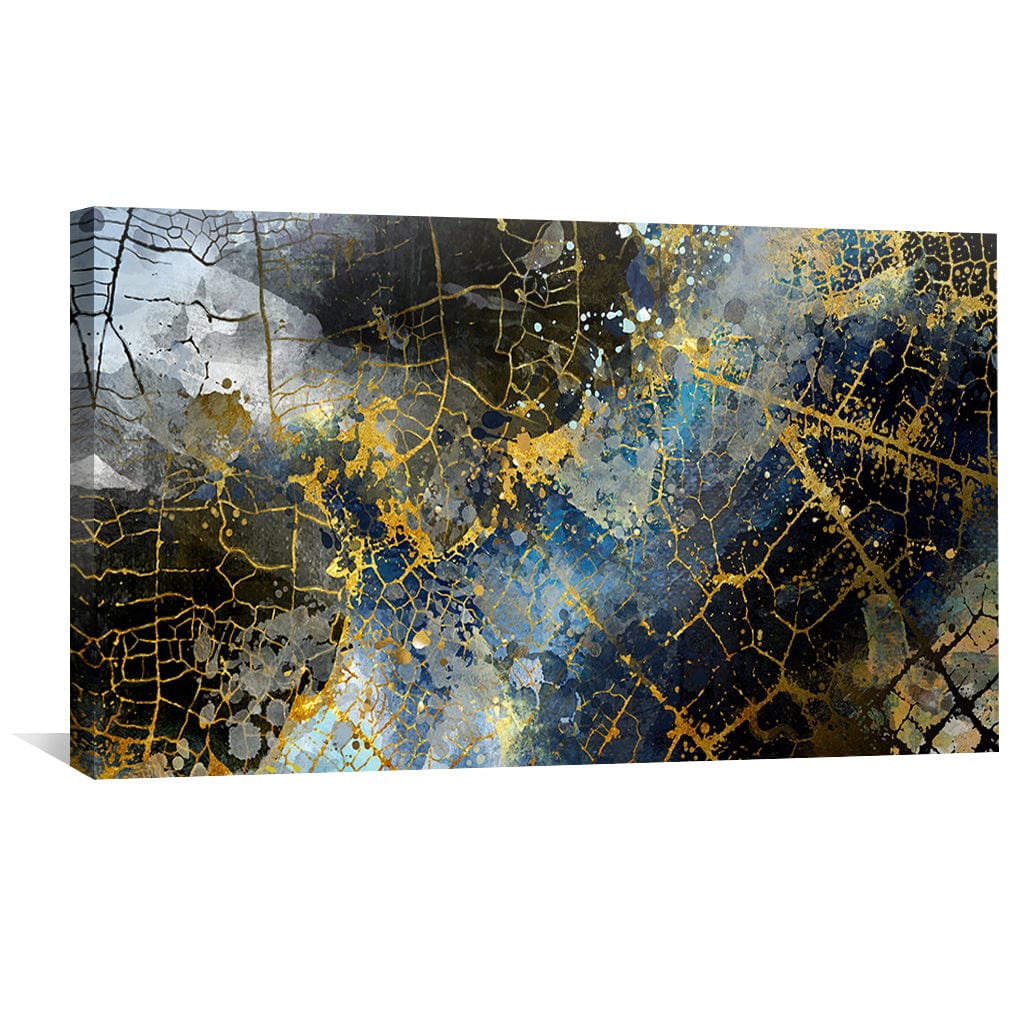 Abstracted Mapped Canvas Art Clock Canvas