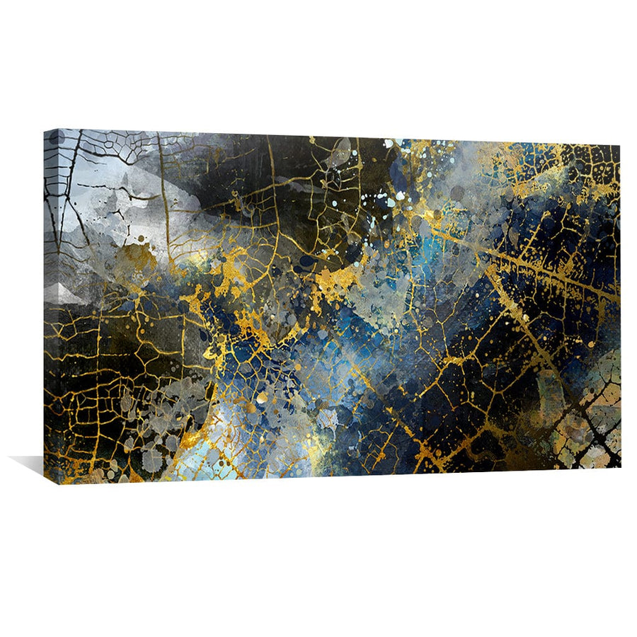 Abstracted Mapped Canvas Art Clock Canvas