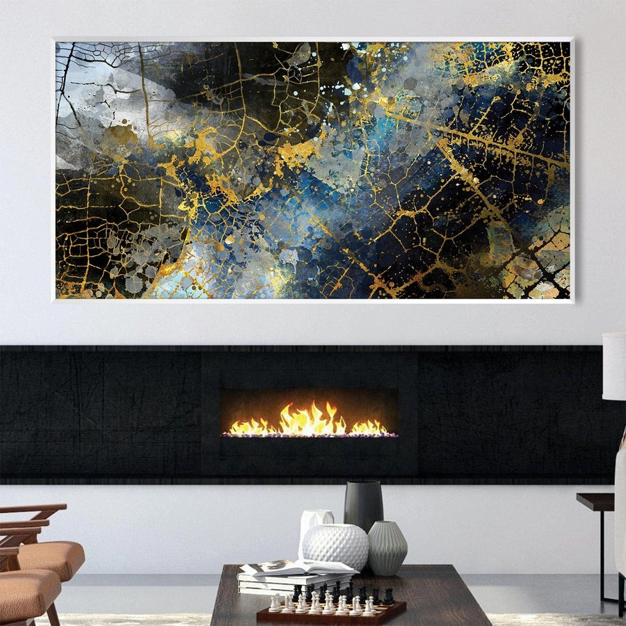 Abstracted Mapped Canvas Art Clock Canvas