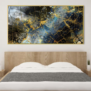 Abstracted Mapped Canvas Art Clock Canvas