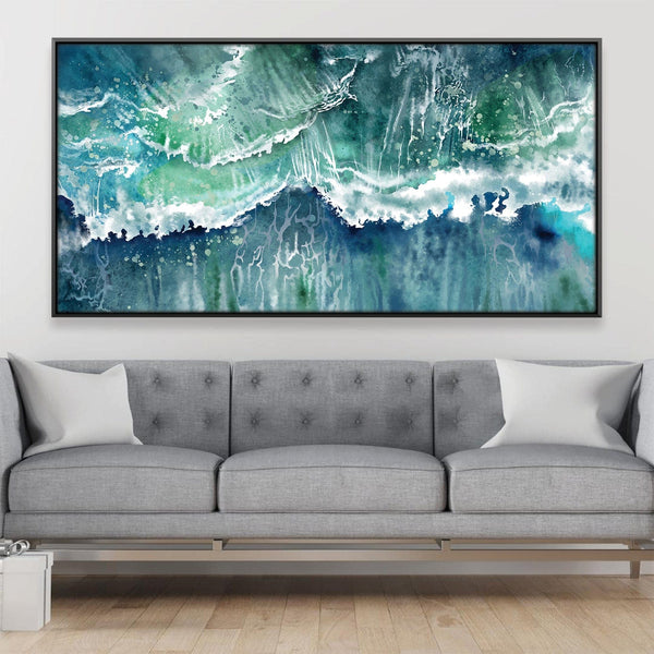 Abyssal Flow Canvas Art 20 x 10in / Canvas Clock Canvas