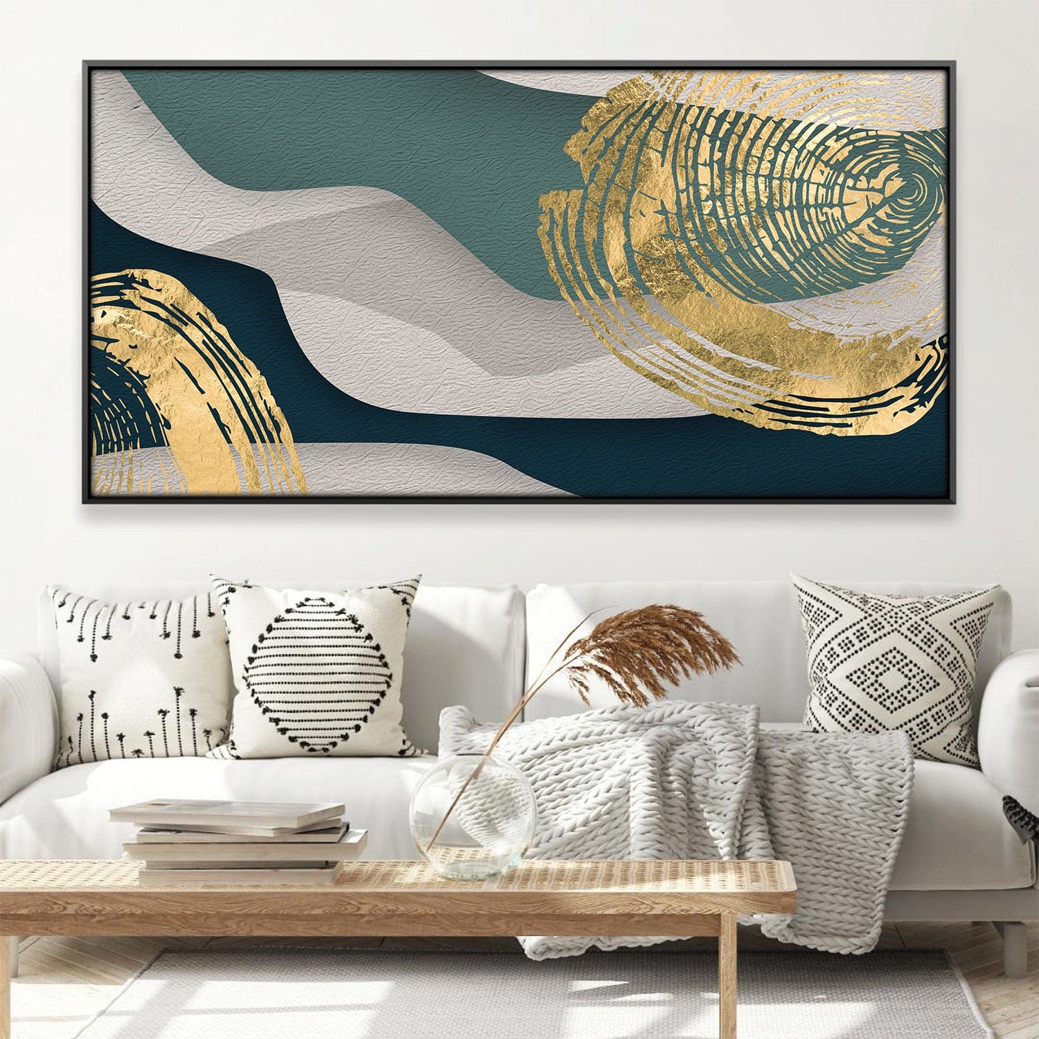 Accented Stump Canvas Art Clock Canvas
