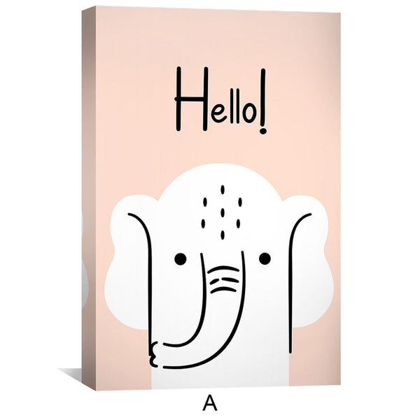 Adorable Greetings Canvas Art A / 12 x 18in / Canvas Clock Canvas