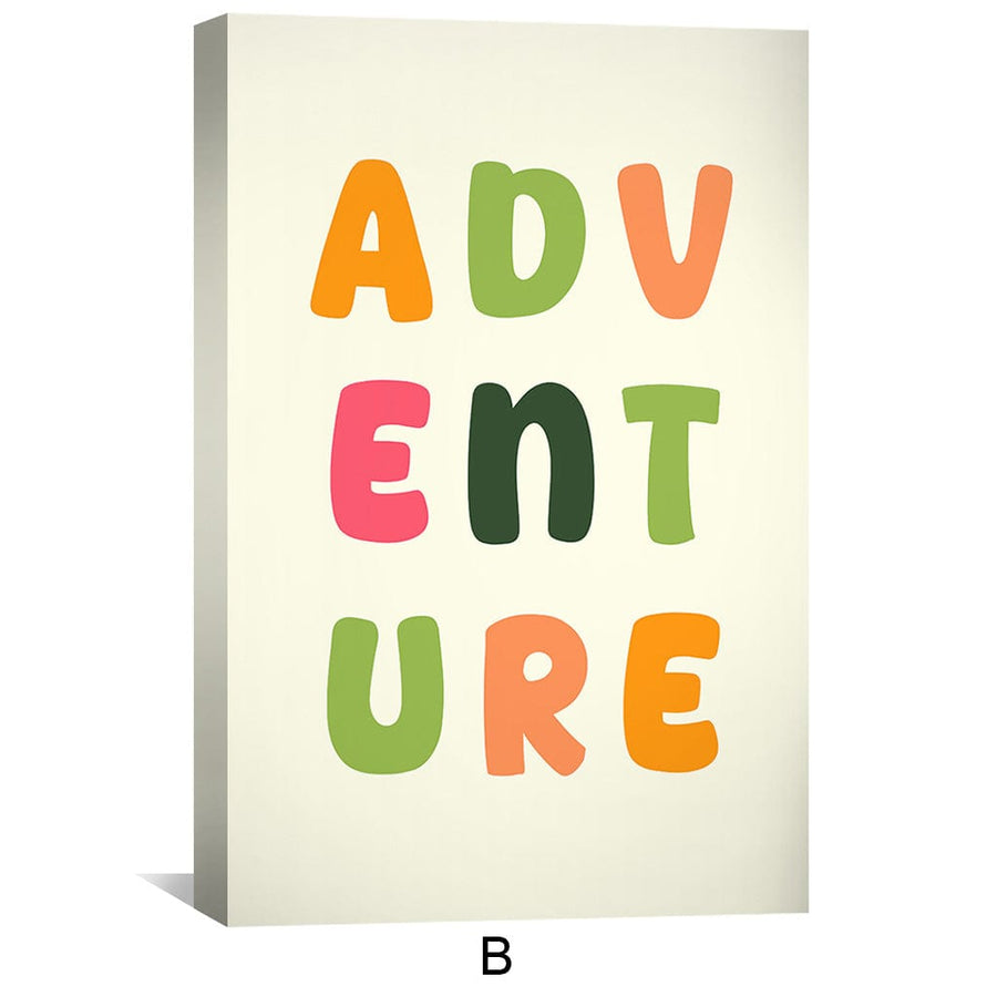 Adventure Awaits Canvas Art B / 12 x 18in / Canvas Clock Canvas