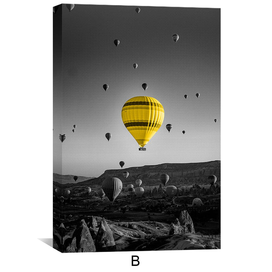 Adventure Yellow Canvas Art Clock Canvas