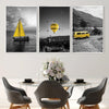 Adventure Yellow Canvas Art Clock Canvas