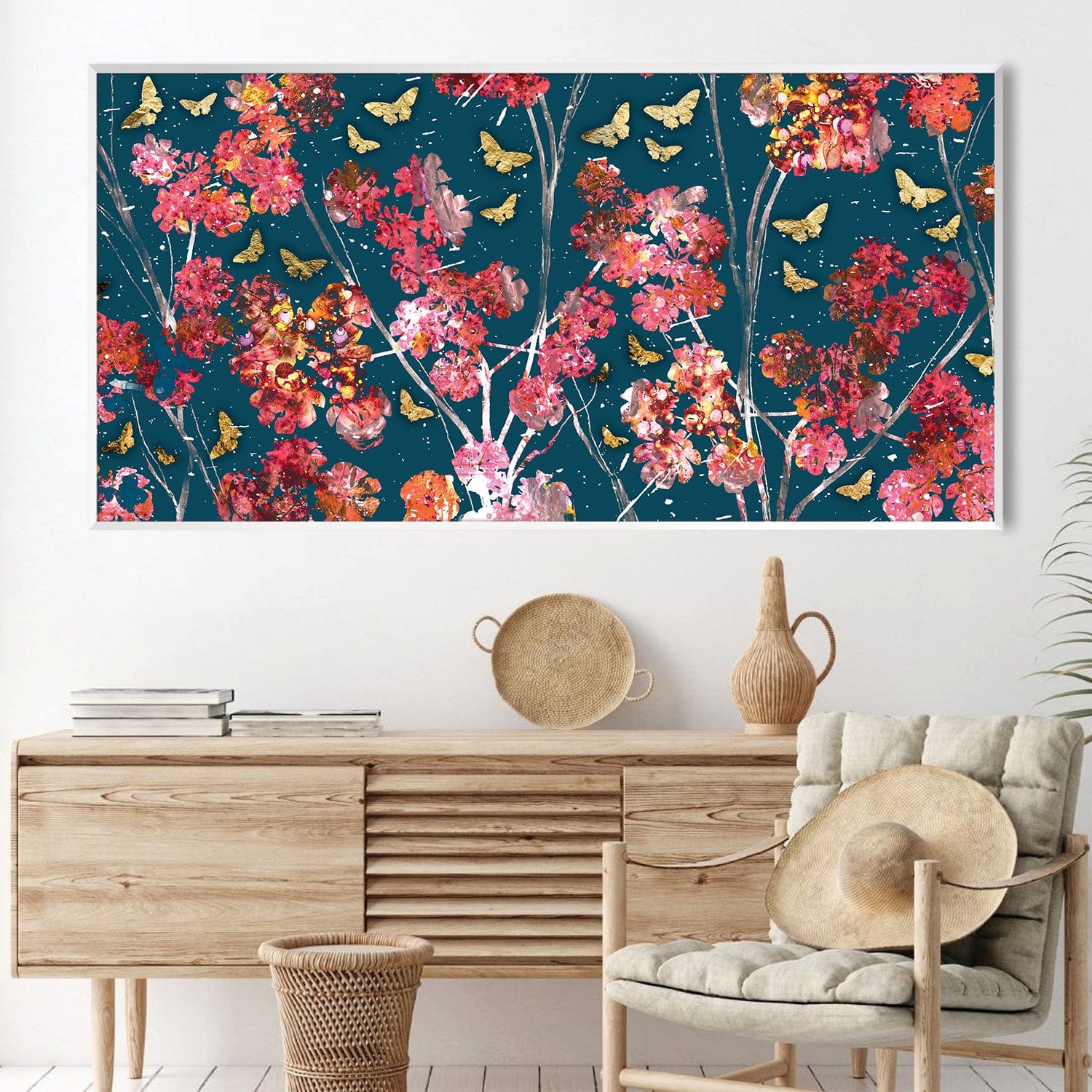 Aerial Bouquet Canvas Art Clock Canvas