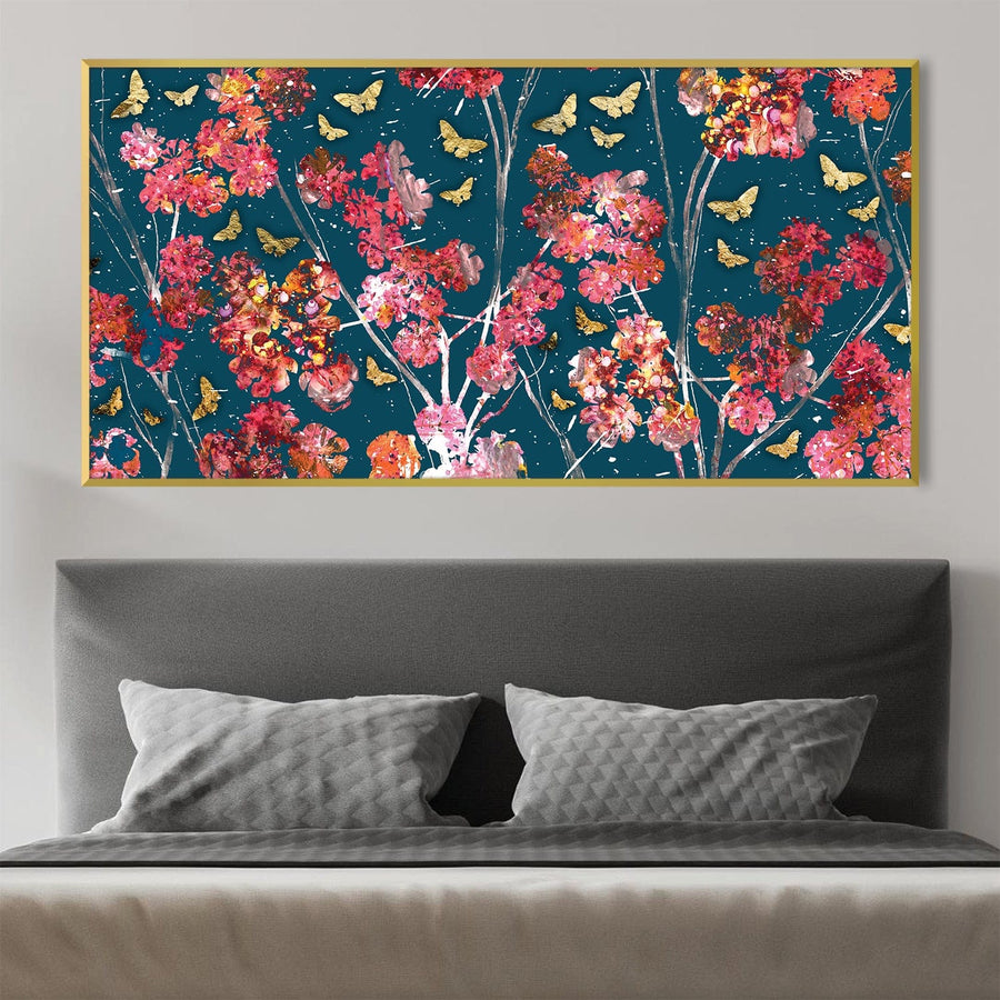 Aerial Bouquet Canvas Art Clock Canvas
