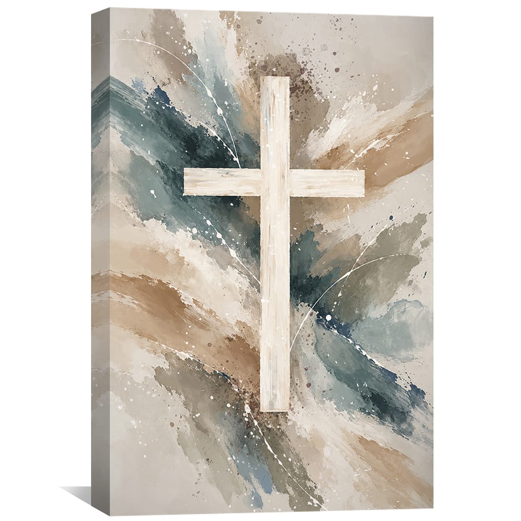 All Because of the Cross Canvas Art Clock Canvas