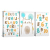 Alphabets Numbers and Whiskers Canvas Art Clock Canvas