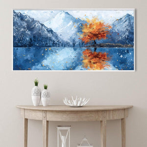 Alpine Autumn Canvas Art Clock Canvas