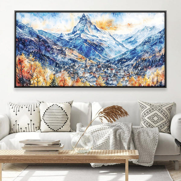 Alpine Haven Canvas Art 20 x 10in / Canvas Clock Canvas