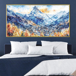 Alpine Haven Canvas Art Clock Canvas