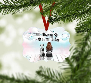 Always Be My Baby Pet Ornament Customizer Ornament / Aluminum / 10.8 x 8cm Clock Canvas