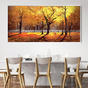 Amber Afternoon Canvas Art Clock Canvas