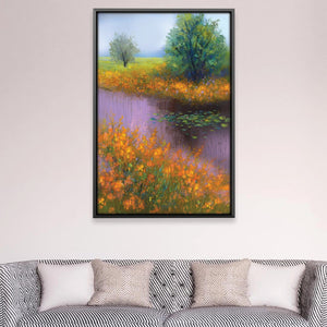 Amber and Lilac Haze Canvas Art 12 x 18in / Canvas Clock Canvas