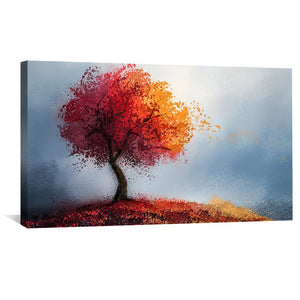 Amber Birch Canvas Art Clock Canvas