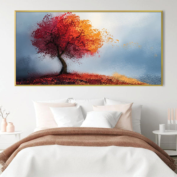 Amber Birch Canvas Art Clock Canvas