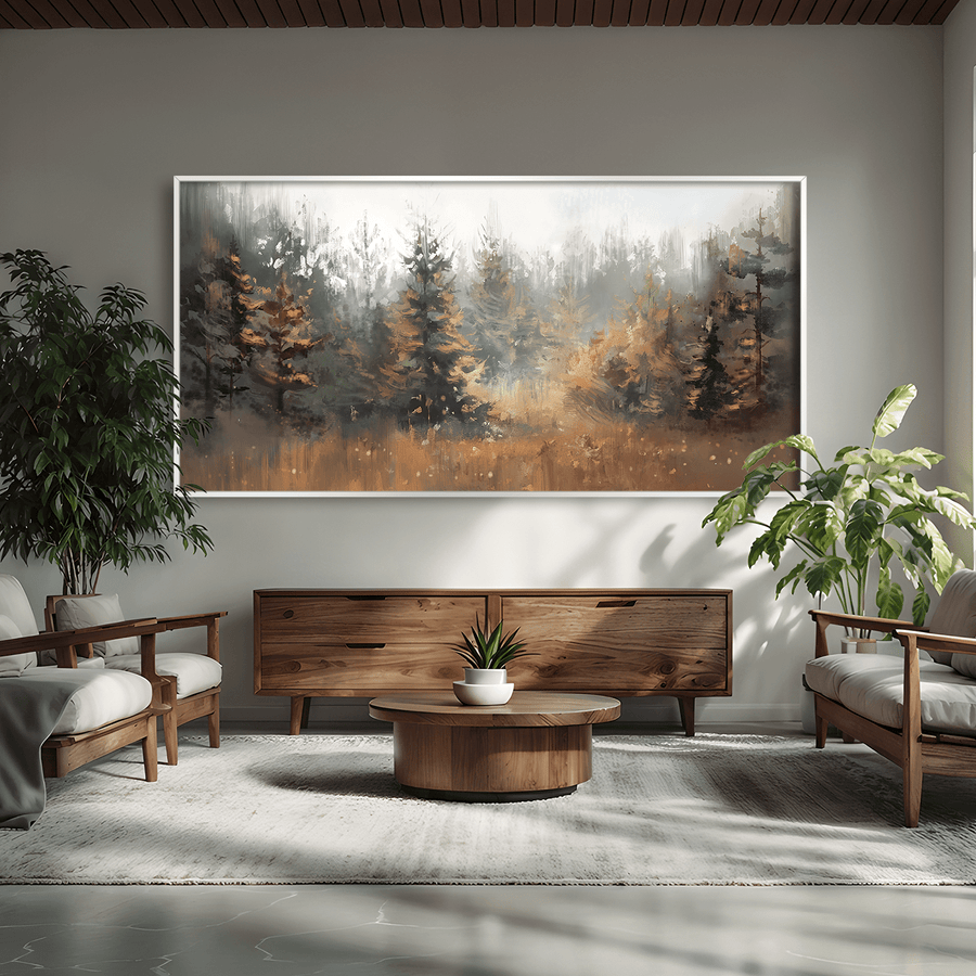 Amber Mistfall Canvas Art Clock Canvas