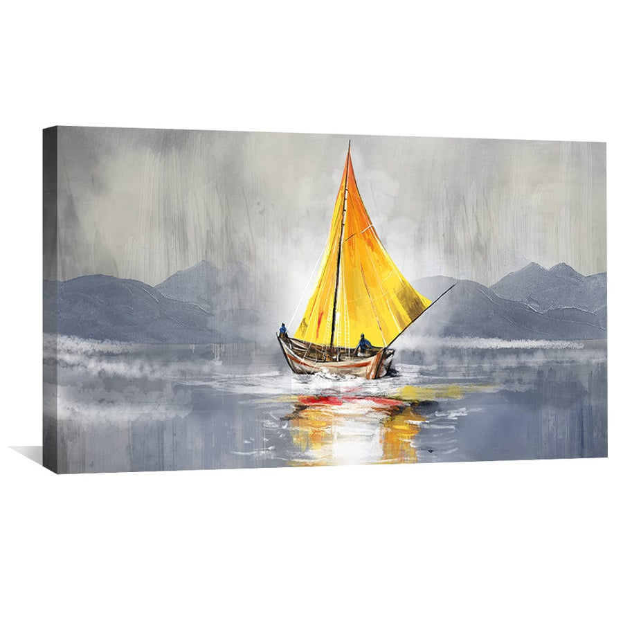 Amber Sail Canvas Art Clock Canvas