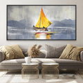 Amber Sail Canvas Art Clock Canvas
