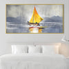 Amber Sail Canvas Art Clock Canvas