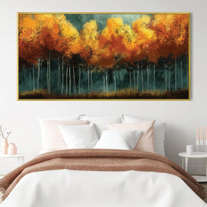 Amber Veil Canvas Art Clock Canvas