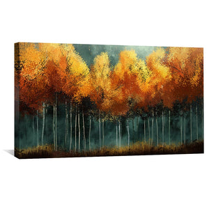 Amber Veil Canvas Art Clock Canvas