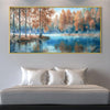 Amber Waterscape Canvas Art Clock Canvas