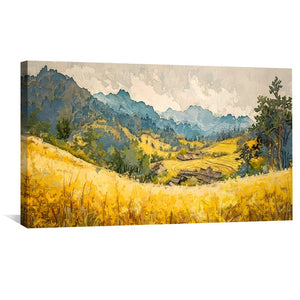 Amber Waves Canvas Art Clock Canvas