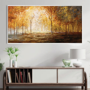 Amber Whispers Canvas Art Clock Canvas