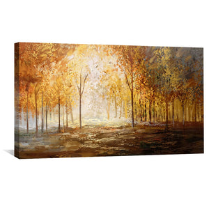 Amber Whispers Canvas Art Clock Canvas