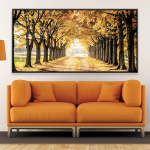 Amber Woven Path Canvas Art 20 x 10in / Canvas Clock Canvas