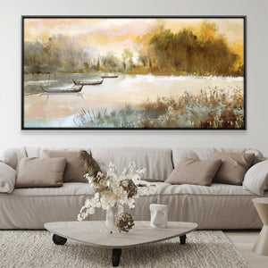 Amberlight River Canvas Art 20 x 10in / Canvas Clock Canvas