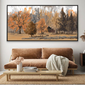 Among the Maples Canvas Art 20 x 10in / Canvas Clock Canvas